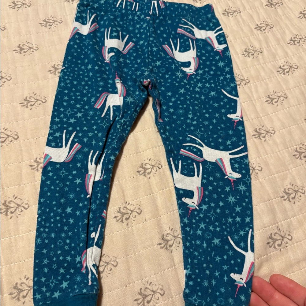 Baby Girl Teal Unicorn Print Leggings